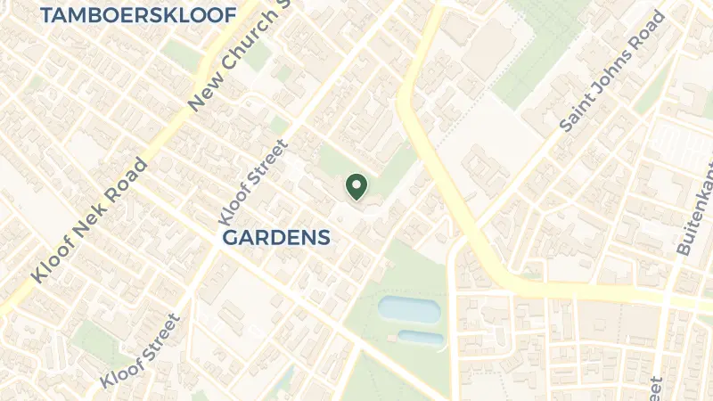 Map of 76 Orange St, Gardens, Cape Town, 8001, South Africa