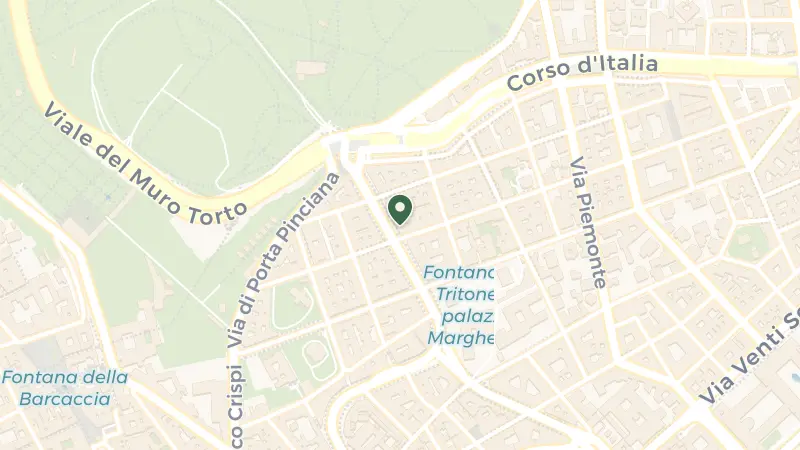 Map of Via Vittorio Veneto, 155, 00187 Roma RM, Italy