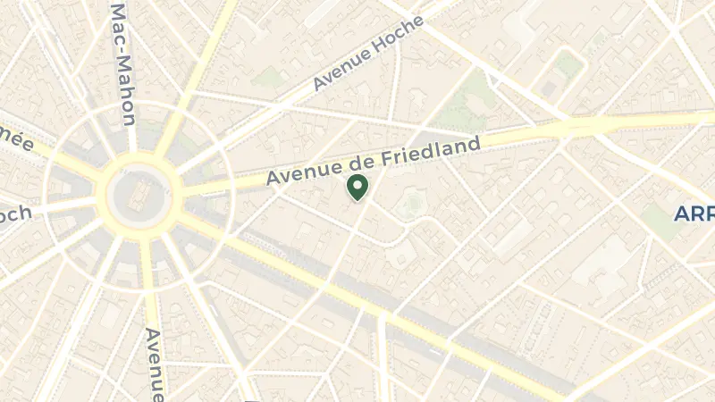 Map of 9 Rue Balzac, 75008 Paris, France