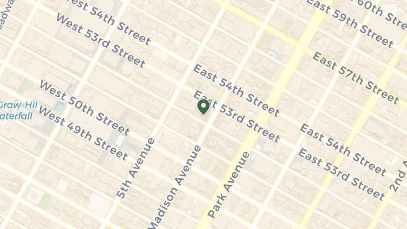 Map of 21 E 52nd St, New York, NY 10022, USA