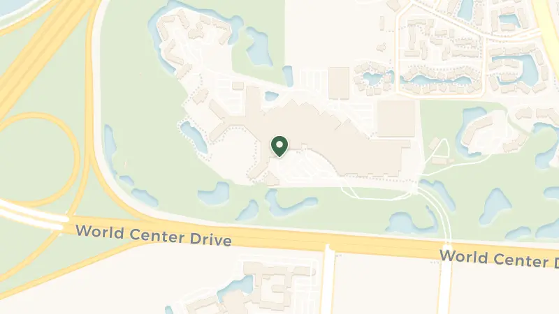 Map of 8701 World Center Dr, Orlando, FL 32821, USA