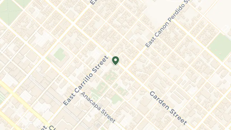 Map of 915 Garden St, Santa Barbara, CA 93101, USA