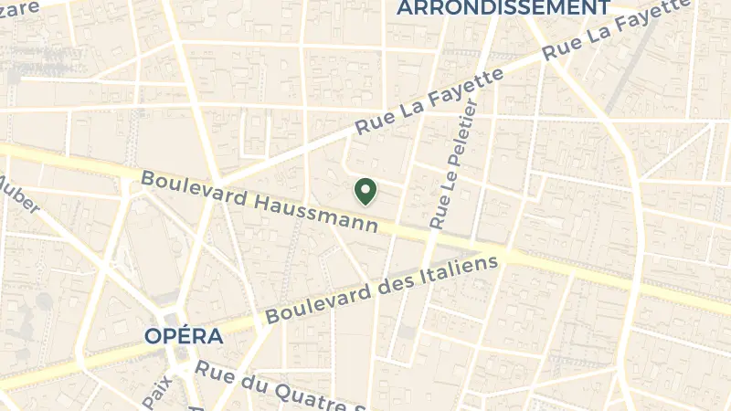 Map of 16 Bd Haussmann, 75009 Paris, France