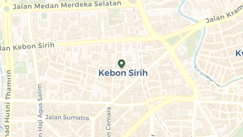 Map of Jl. Kebon Sirih No.17-19, Kb. Sirih, Kec. Menteng, Jakarta, Daerah Khusus Ibukota Jakarta 10340, Indonesia