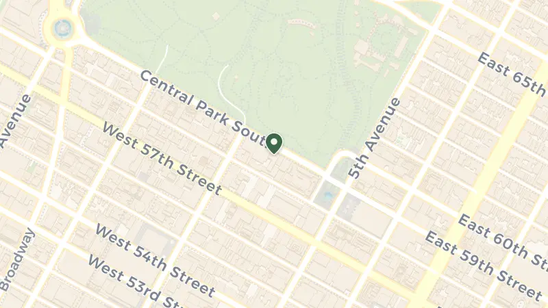 Map of 36 Central Park S South, New York, NY 10019, USA