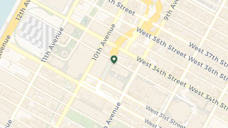 Map of 438 W 33rd St, New York, NY 10001, USA