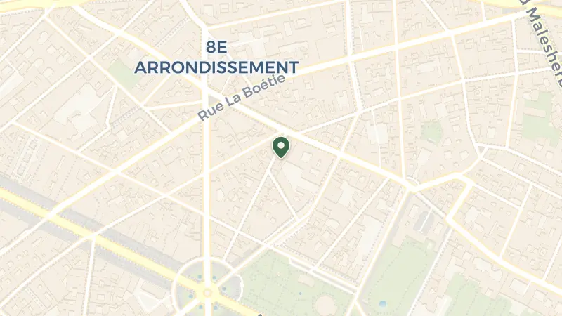 Map of 34 Rue Jean Mermoz, 75008 Paris, France