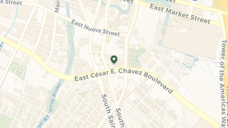 Map of 555 S Alamo St, San Antonio, TX 78205, USA