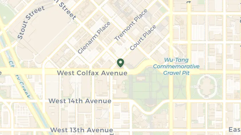 Map of 240 14th St, Denver, CO 80202, USA