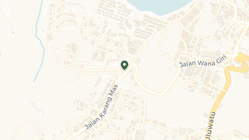 Map of Jl. Karang Mas Sejahtera No.1A, Jimbaran, Kec. Kuta Sel., Kabupaten Badung, Bali 80361, Indonesia