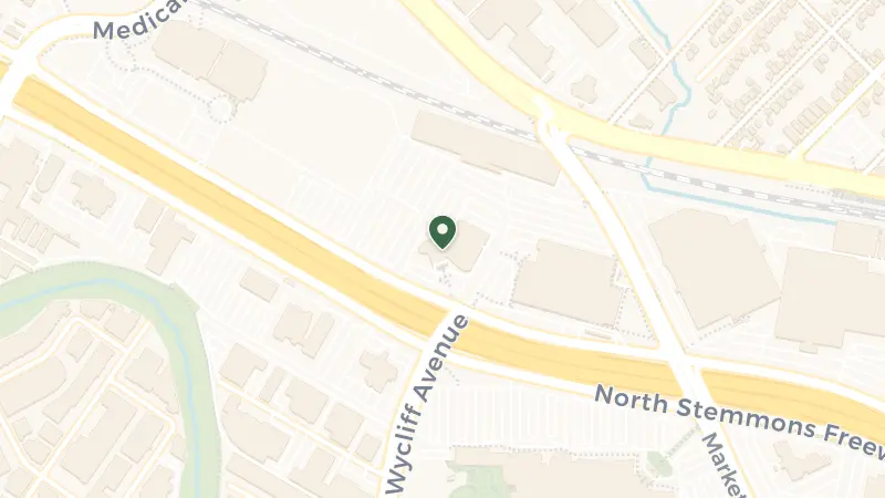 Map of 2222 N Stemmons Fwy, Dallas, TX 75207, USA