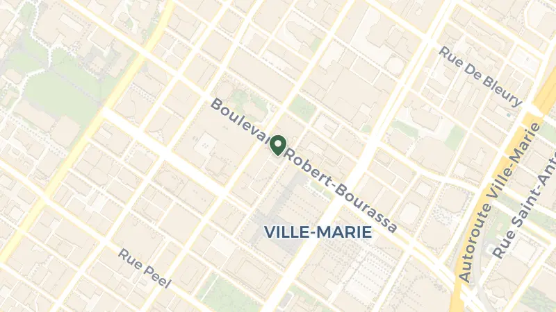 Map of 1250 Blvd Robert-Bourassa, Montréal, QC H3B 3B8, Canada
