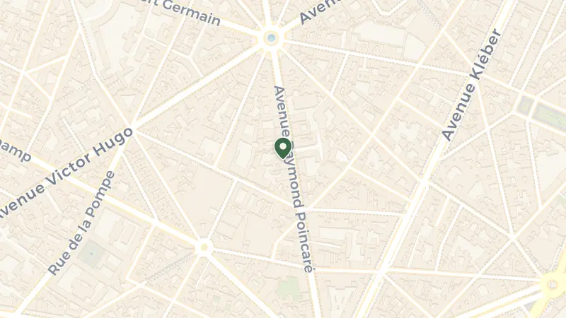 Map of 55-57 Av. Raymond Poincaré, 75116 Paris, France