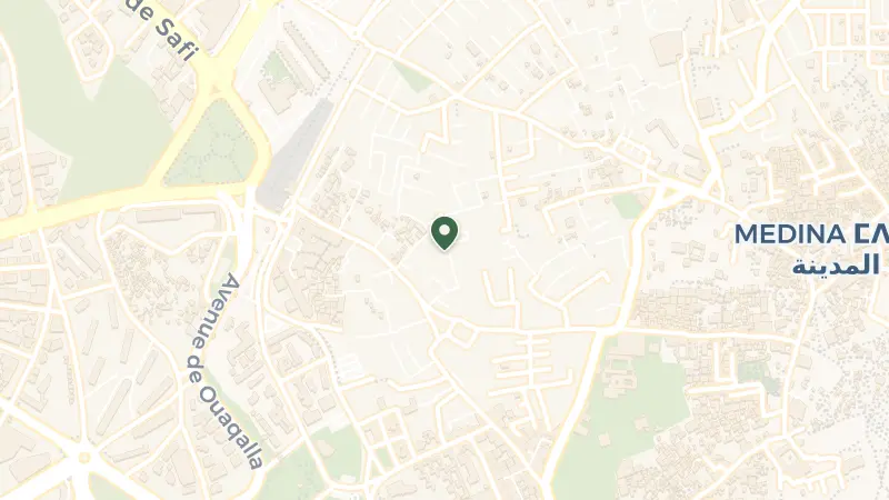 Map of à côté de la grande mosquée 78 Derb, Lahcen O Ali, Rte Sidi Abdelaziz, Marrakesh 40030, Morocco
