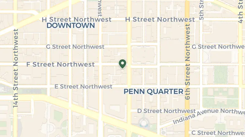 Map of 900 F St NW, Washington, DC 20004, USA