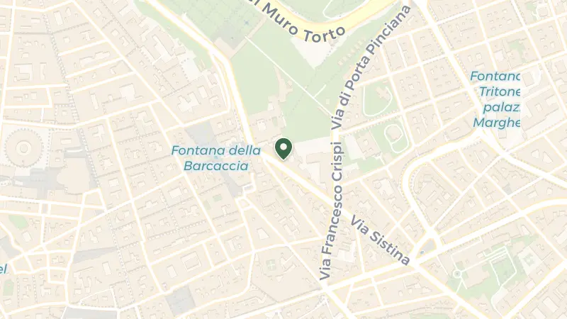 Map of Via Sistina, 69, 00187 Roma RM, Italy