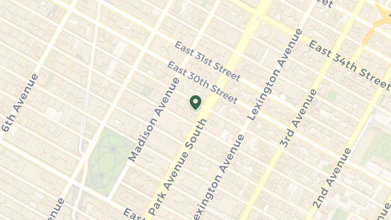 Map of 420 Park Ave S, New York, NY 10016, USA