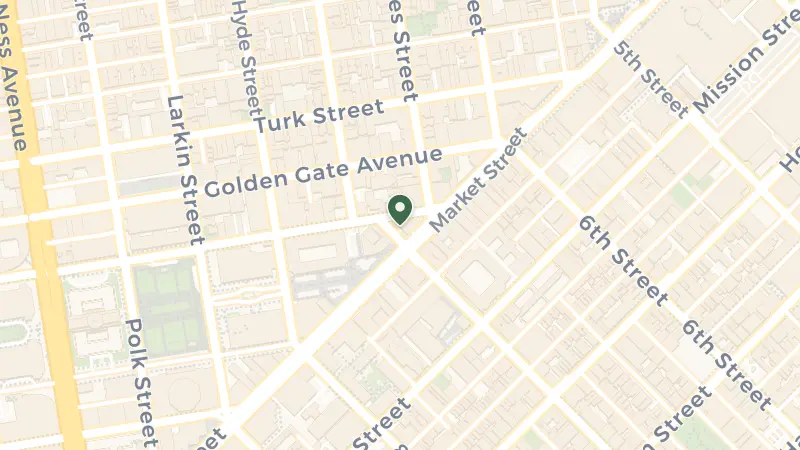 Map of 45 McAllister St, San Francisco, CA 94102, USA