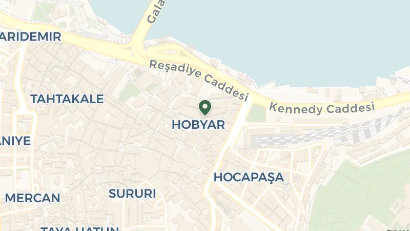 Map of Hobyar Mah. Mimar Kemalettin Cad., No:10, Fatih, Hobyar, 34112 Sirkeci/İstanbul, Türkiye