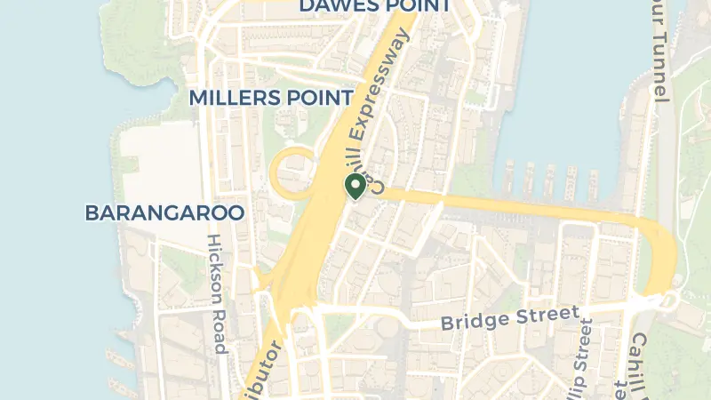 Map of 176 Cumberland St, The Rocks NSW 2000, Australia
