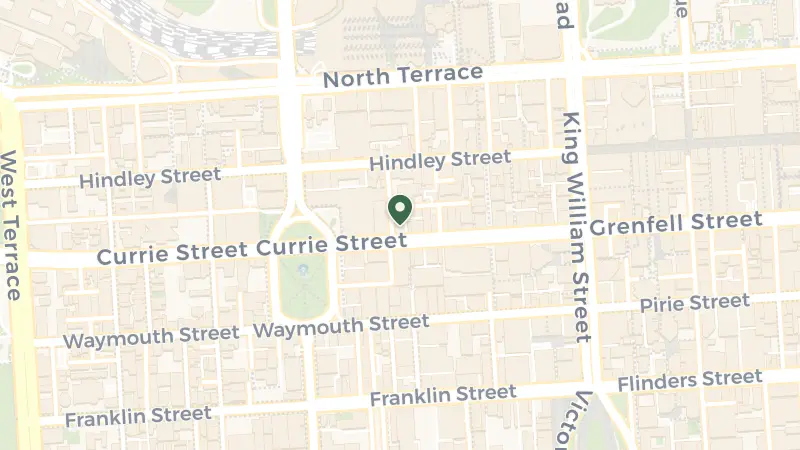 Map of 108 Currie St, Adelaide SA 5000, Australia