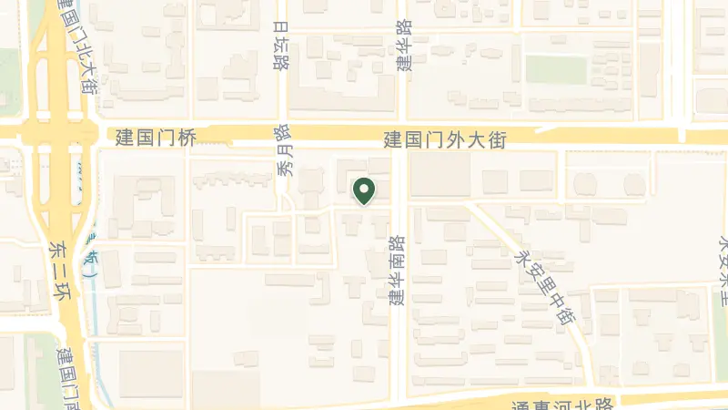 Map of China, Bei Jing Shi, Chao Yang Qu, 建国门外大街2号 邮政编码: 100022