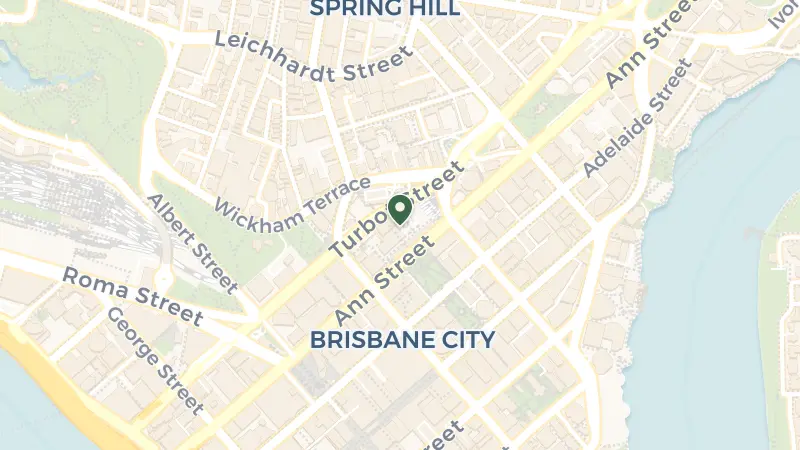 Map of 249 Turbot St, Brisbane City QLD 4000, Australia
