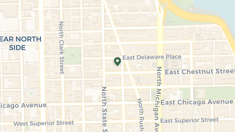 Map of 20 E Chestnut St, Chicago, IL 60611, USA