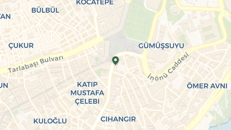 Map of Gumussuyu Mah Siraselviler Cad, Gümüşsuyu, Tak-ı Zafer Cd. No:13, 34437 Beyoğlu/İstanbul, Türkiye