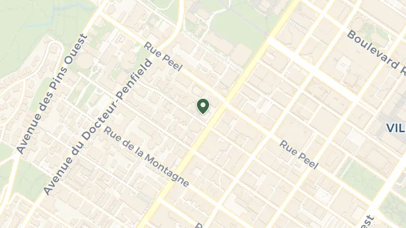 Map of 1155 Rue Sherbrooke O, Montréal, QC H3A 2N3, Canada