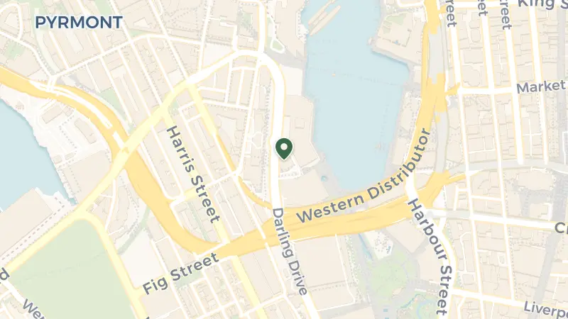Map of Sofitel Sydney Darling Harbour, 12 Darling Dr, Sydney NSW 2000, Australia