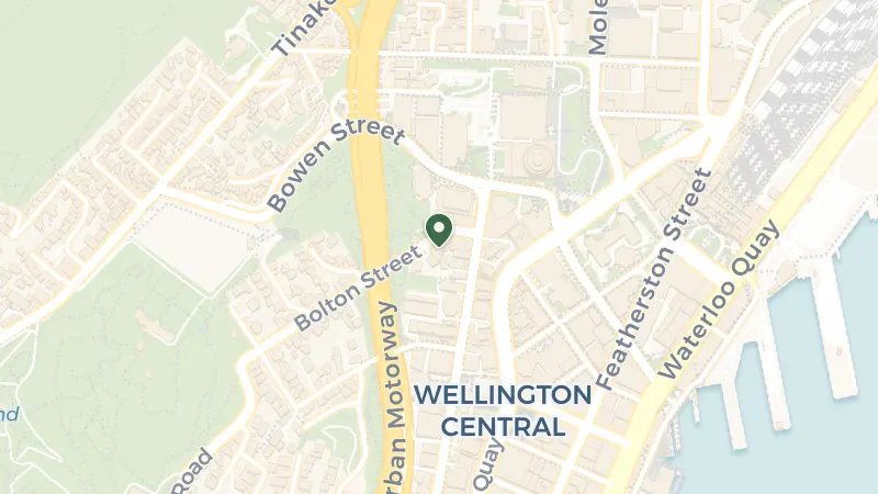 Map of 11 Bolton Street, Wellington Central, Wellington 6011, New Zealand