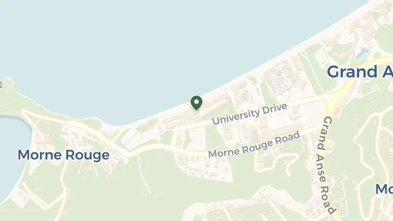 Map of Grand Anse Beach, The Lime, Grenada