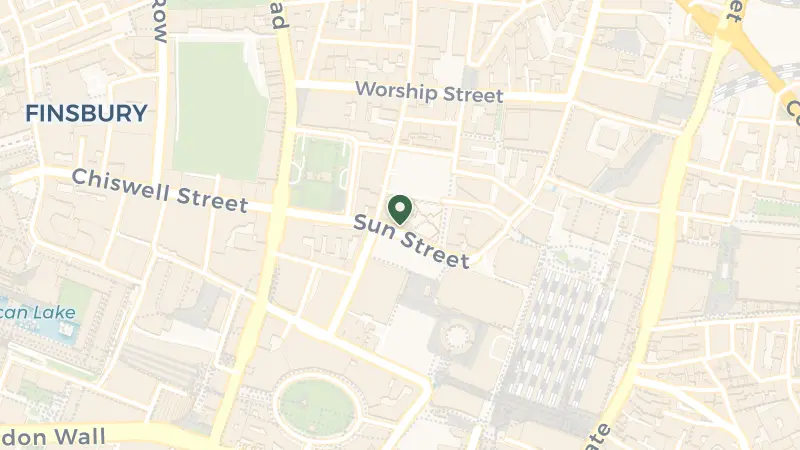 Map of 5-15 Sun St, London EC2A 2EP, UK