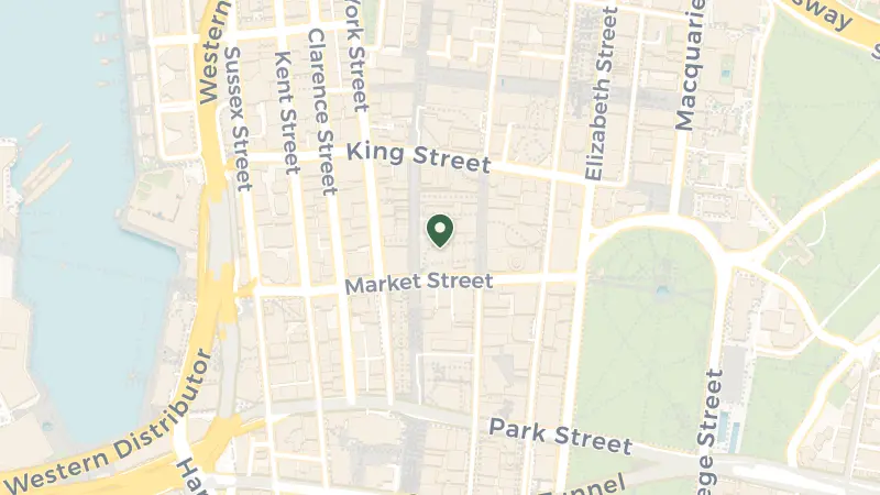 Map of 68 Market St, Sydney NSW 2000, Australia