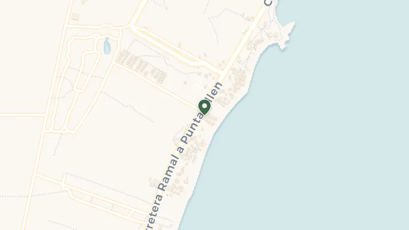 Map of Carretera Federal, Carr. Tulum-Boca Paila Km 6, Tulum Beach, Zona Hotelera, 77766 Tulum, Q.R., Mexico