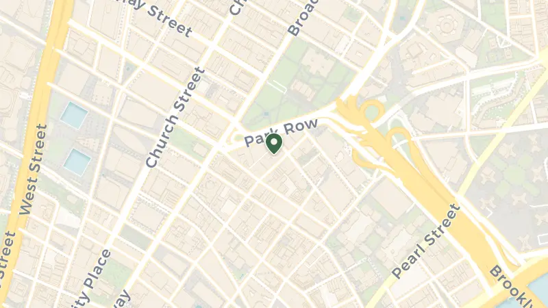 Map of 123 Nassau St, New York, NY 10038, USA