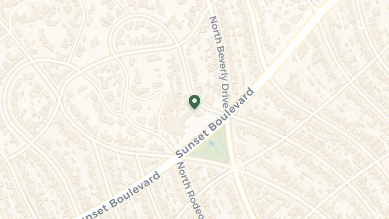 Map of 9641 Sunset Blvd, Beverly Hills, CA 90210, USA