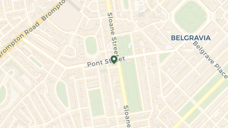 Map of 75 Sloane St, London SW1X 9SG, UK