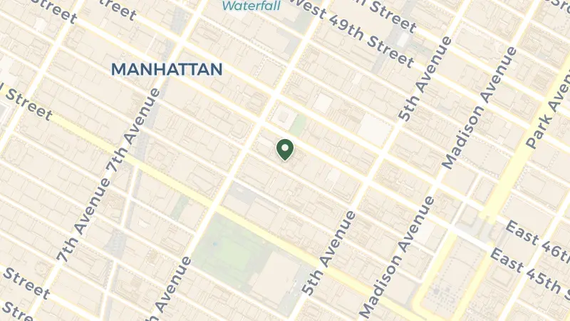 Map of 49 W 44th St, New York, NY 10036, USA