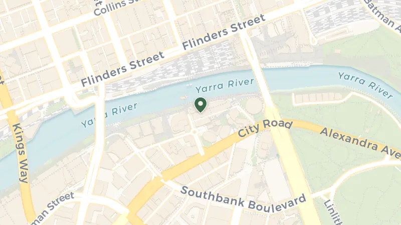 Map of 1 Southgate Ave, Southbank VIC 3006, Australia