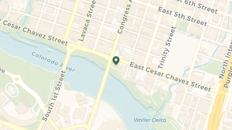 Map of 111 E Cesar Chavez St, Austin, TX 78701, USA