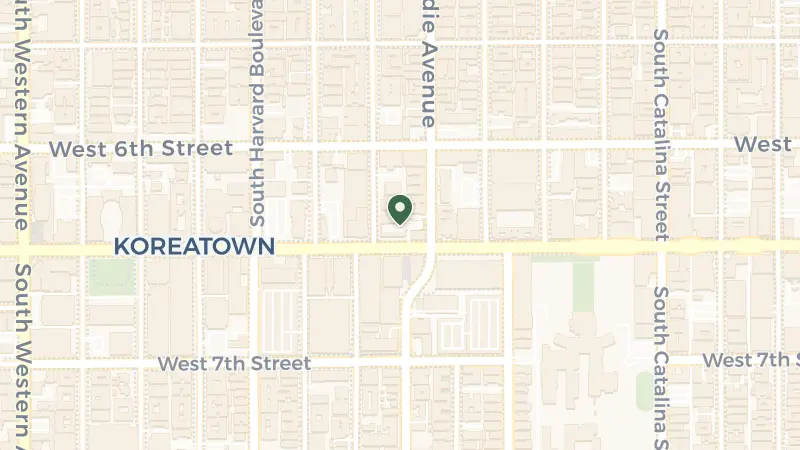 Map of 3515 Wilshire Blvd, Los Angeles, CA 90010, USA