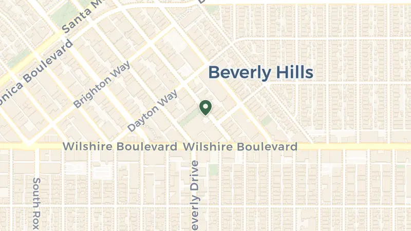 Map of 225 N Canon Dr, Beverly Hills, CA 90210, USA