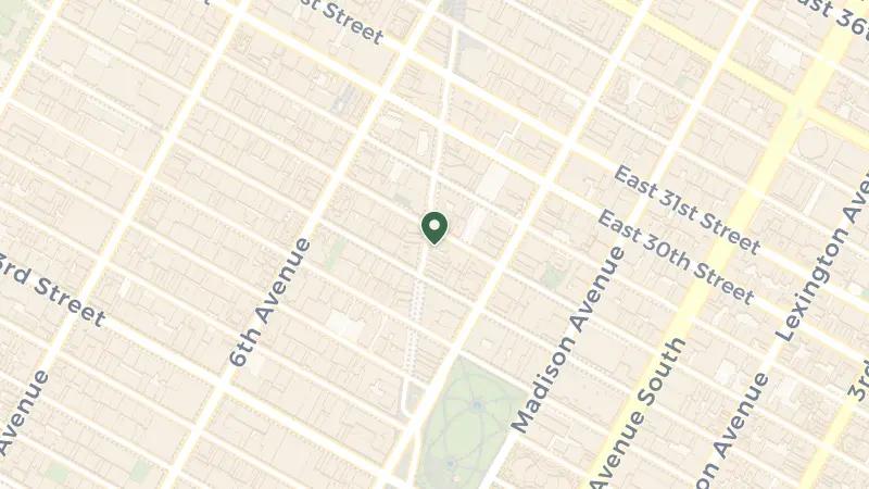 Map of 1170 Broadway, New York, NY 10001, USA