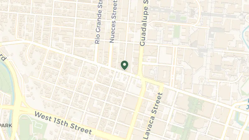 Map of 1901 San Antonio St, Austin, TX 78705, USA