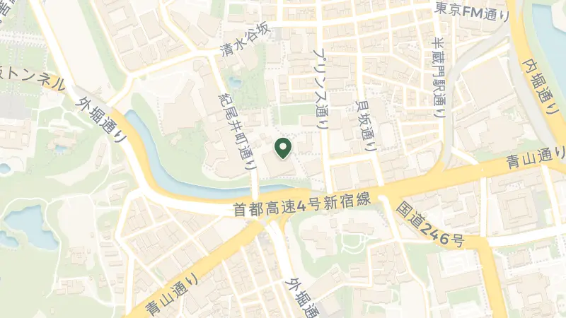 Map of 1-2 Kioichō, Chiyoda City, Tokyo 102-8585, Japan