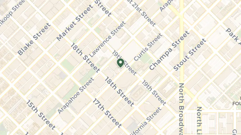 Map of 1881 Curtis Street, Denver, CO 80202, USA