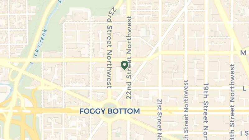 Map of 1150 22nd St NW, Washington, DC 20037, USA