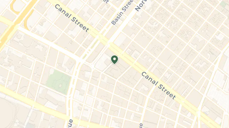 Map of 130 Roosevelt Way, New Orleans, LA 70112, USA